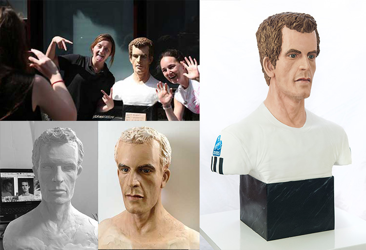 Andy Murray Bust Cake The Making Wimbledon